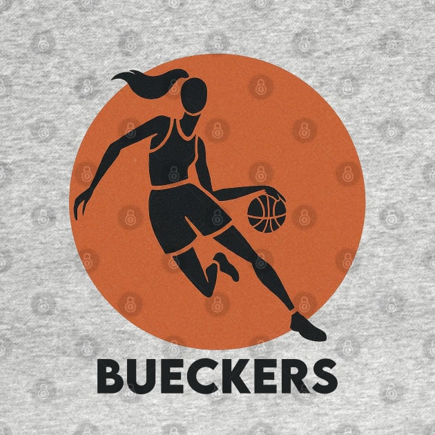Bueckers Basketball Silhouette by Retro Travel Design